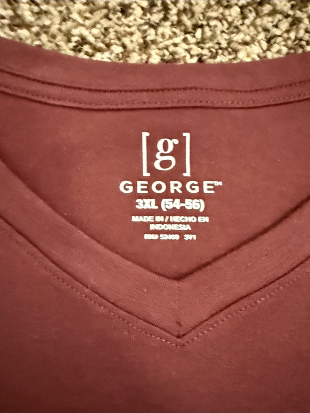 Mens 3XL Plain T Shirt George Short Sleeve V Neck Tee Stretch New Casual - Picture 5 of 7